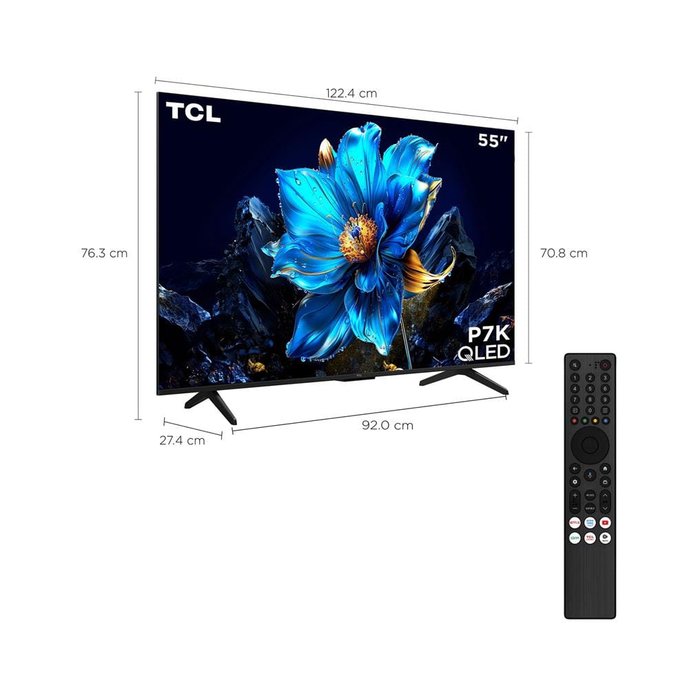 ทีวี คิวแอลอีดี 55 นิ้ว TCL (4K, QLED, GOOGLE TV) 55P7K