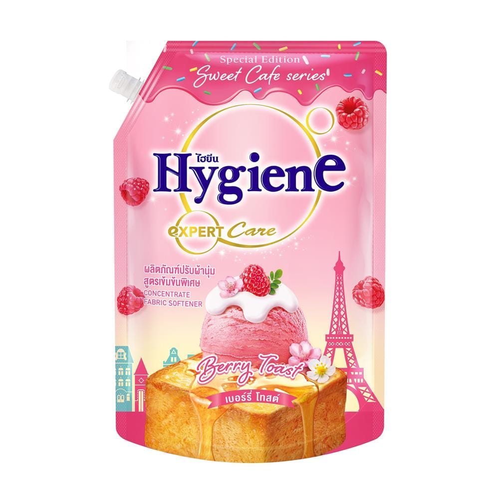 รีฟิลน้ำยาปรับผ้านุ่ม HYGIENE EXPERT CARE SWEET CAFE 1,000 มล. เบอร์รี่ โทสต์
