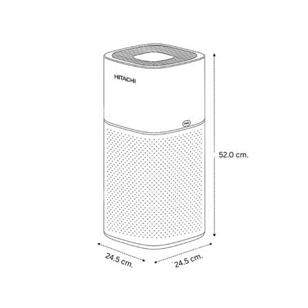 เครื่องฟอกอากาศ 48 ตร.ม. HITACHI EP-TZ50WO สีขาว_7