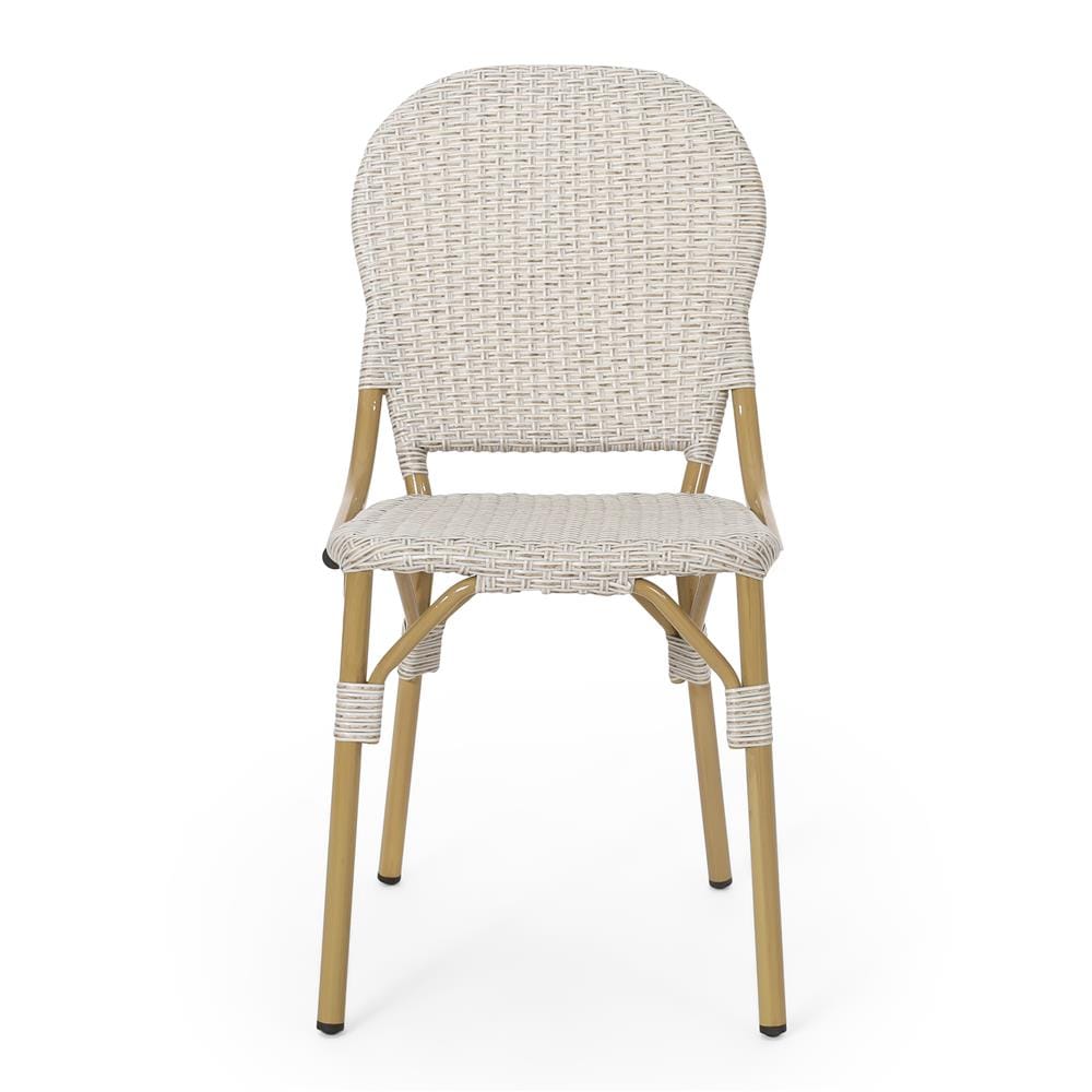 ชุดสนามหวายเทียม 2 ที่นั่ง SPRING WICKER สีขาว/น้ำตาล