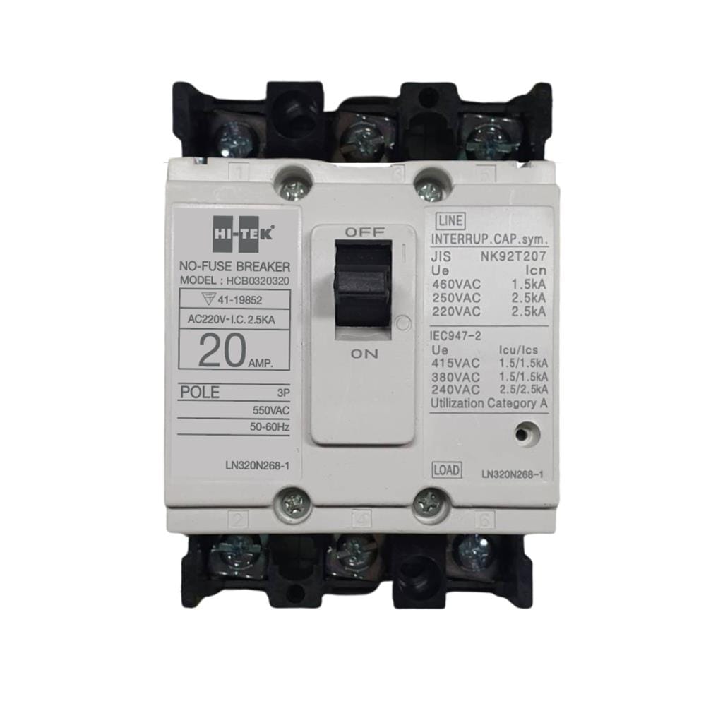 เซอร์กิตเบรกเกอร์ 3 โพล 3 เฟส HI-TEK HT32-CP 20 แอมป์