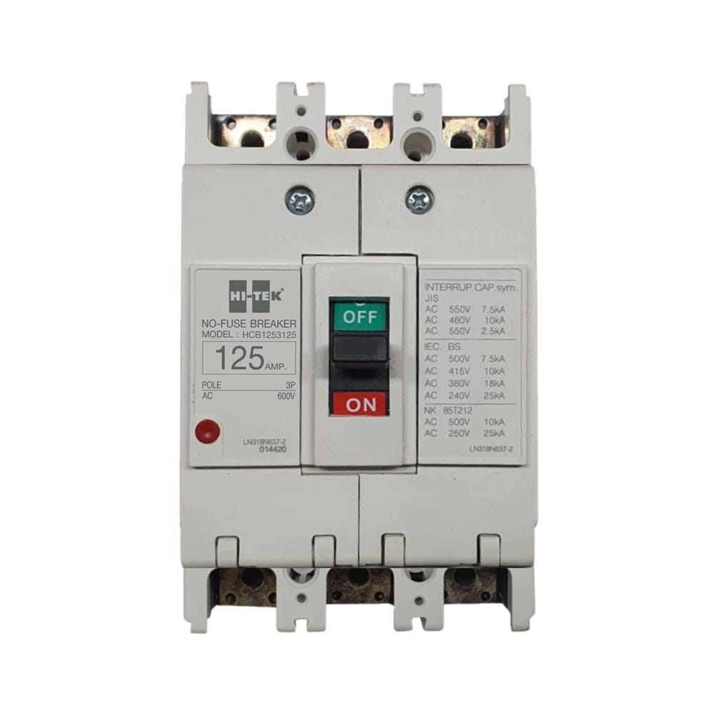 เซอร์กิตเบรกเกอร์ 3 โพล 3 เฟส HI-TEK HT125-CP 125 แอมป์