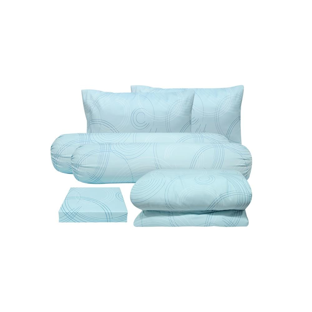 ชุดผ้าปูที่นอน 6 ฟุต (ชุด 6 ชิ้น) ME LIVING ORLANDO สี BLUE