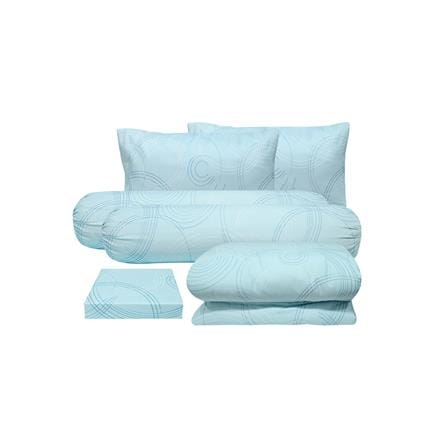 ชุดผ้าปูที่นอน 6 ฟุต (ชุด 6 ชิ้น) ME LIVING ORLANDO สี BLUE_2