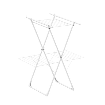 ราวพาดผ้า 2 ชั้นพับได้ PLIM ALBA 120x106x125ซม. สีขาว_3