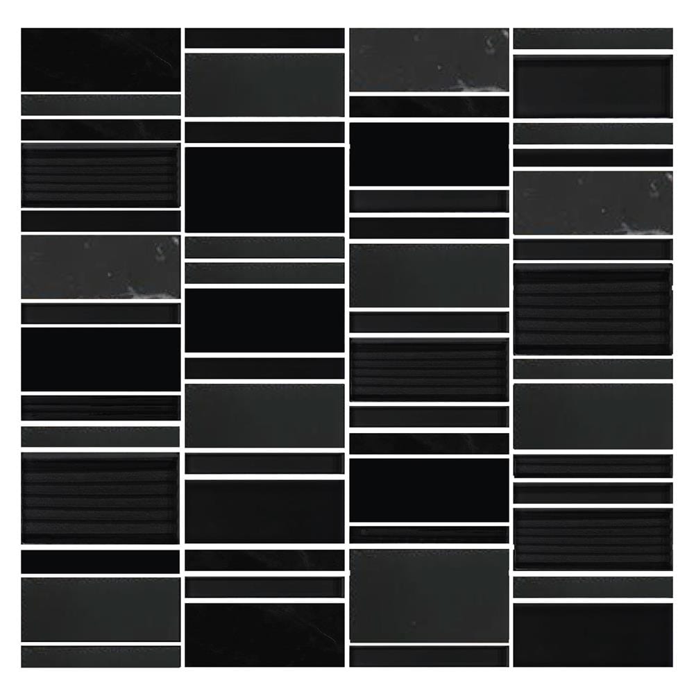 โมเสคแก้ว 30x30 ซม. GLASCERA STONE BLACK