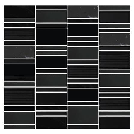 โมเสคแก้ว 30x30 ซม. GLASCERA STONE BLACK_0