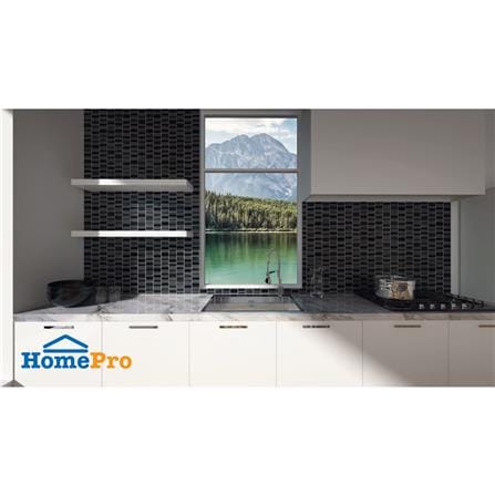 โมเสคแก้ว 30x30 ซม. GLASCERA STONE BLACK_2
