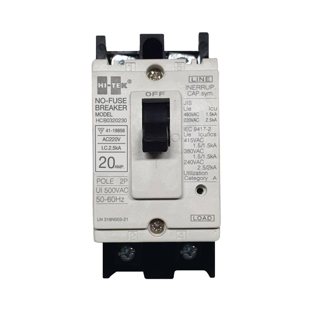 เซอร์กิตเบรกเกอร์ 2 โพล 1 เฟส HI-TEK  HT32-CP 20 แอมป์