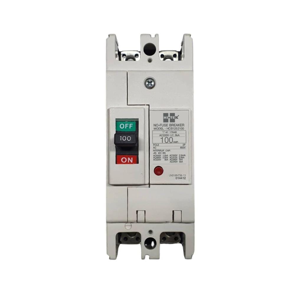 เซอร์กิตเบรกเกอร์ 2 โพล 1 เฟส HI-TEK HT125-CP 100 แอมป์
