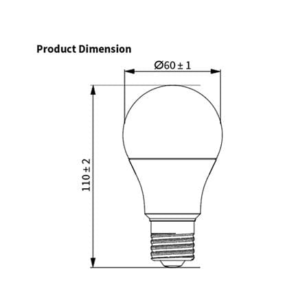 หลอด LED TOSHIBA A60 LOW THDI 8 วัตต์ WARM WHITE E27_1