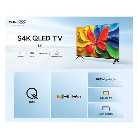 ทีวีคิวแอลอีดี 32 นิ้ว TCL (FULL HD, QLED, GOOGLE TV) 32S4K_6
