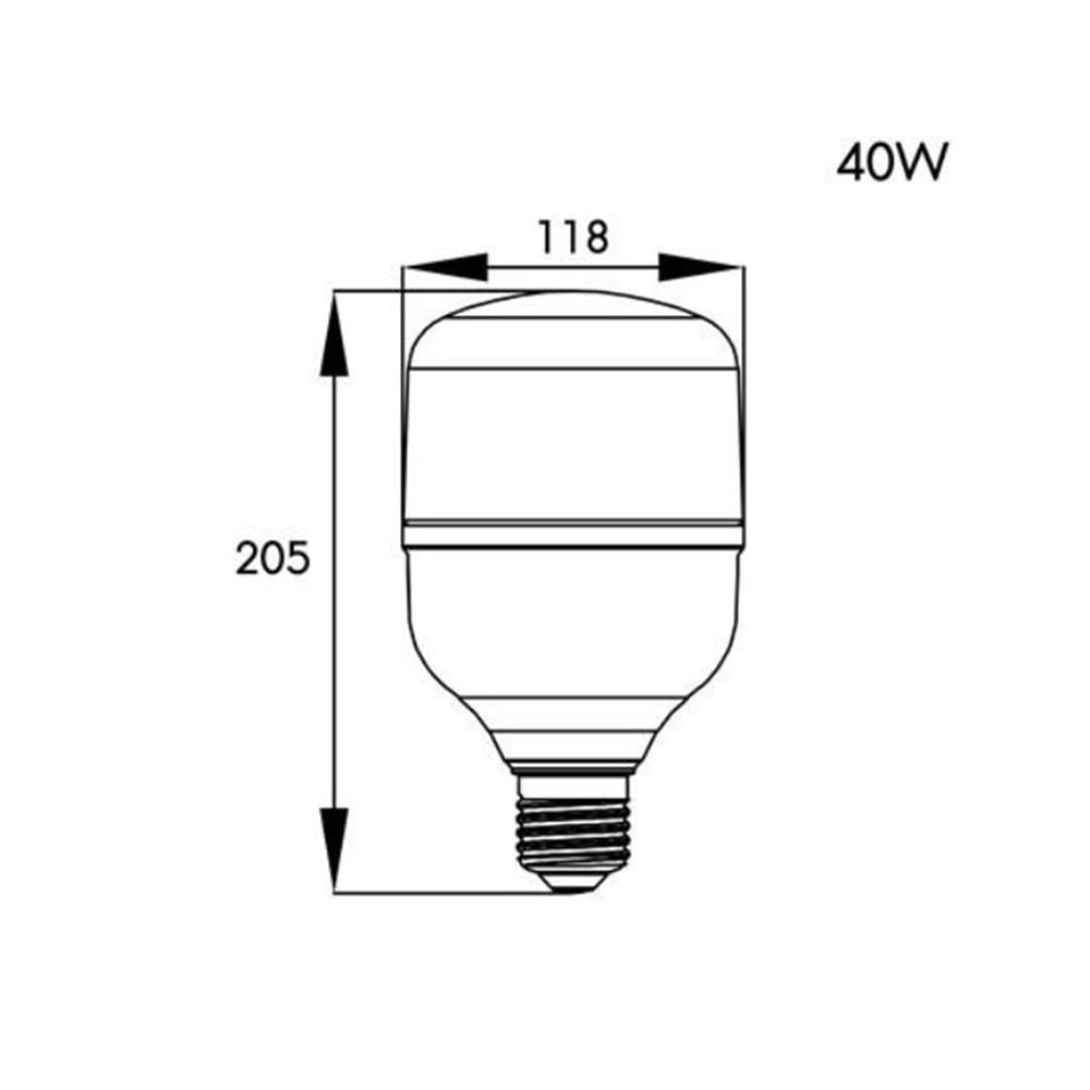 หลอด LED LUMAX HIGH WATT V2 40 วัตต์ DAYLIGHT E27