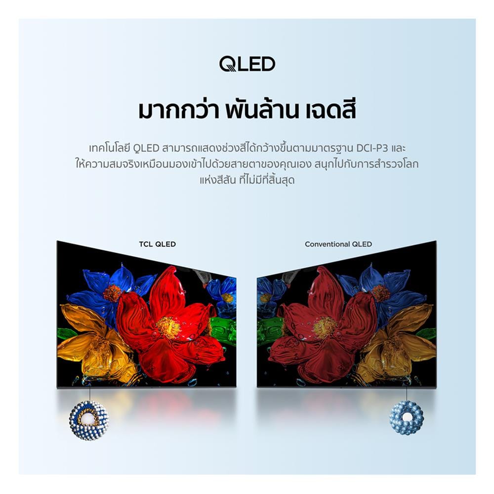 ทีวี คิวแอลอีดี 40 นิ้ว TCL (FULL HD, QLED, GOOGLE TV) 40S5K