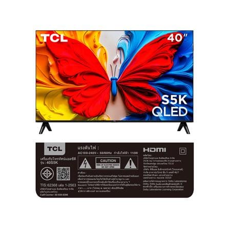 ทีวี คิวแอลอีดี 40 นิ้ว TCL (FULL HD, QLED, GOOGLE TV) 40S5K_12