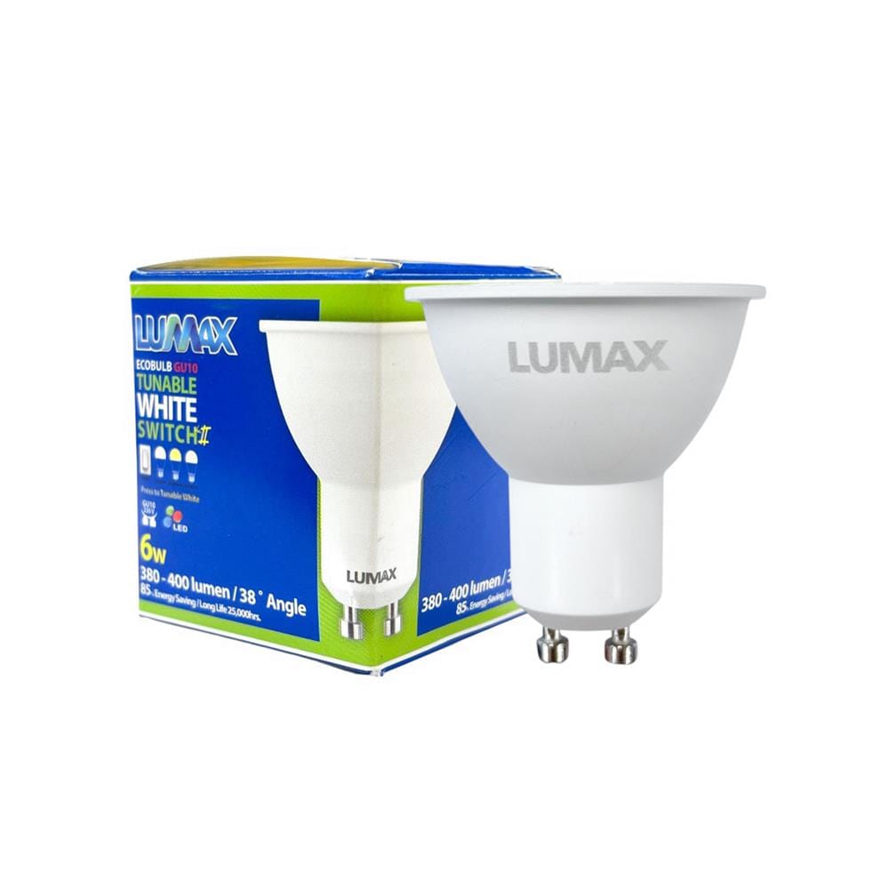 หลอดไฟแอลอีดี LUMAX MR16/PAR 6 วัตต์ DAYLIGHT/COOL WHITE/WARM WHITE GU10