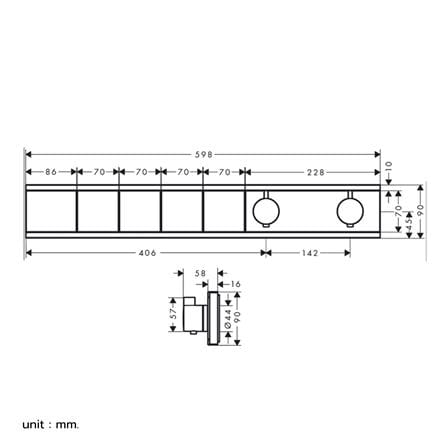 วาล์วฝักบัว 3 ทาง HANSGROHE HG15382700_1