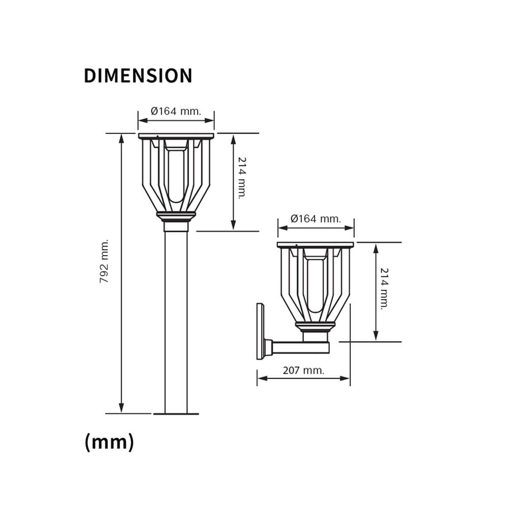 ไฟทางเดิน SOLAR SHINING S-GDN04B-SL 10 วัตต์ วอร์มไวท์ สีดำ