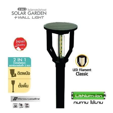 ไฟทางเดิน SOLAR SHINING S-GDN04B-SL 10 วัตต์ วอร์มไวท์ สีดำ_8