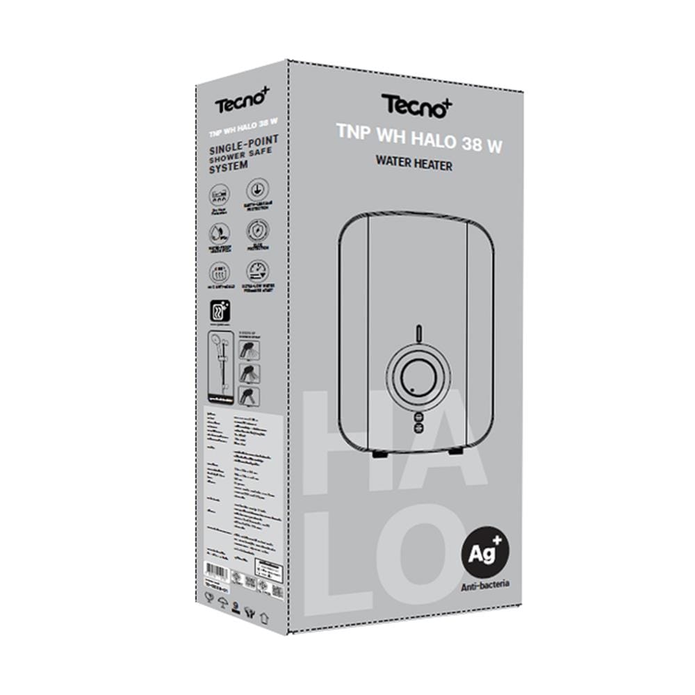 เครื่องทำน้ำอุ่น TECNOPLUS HALO 3800 วัตต์ สีขาว
