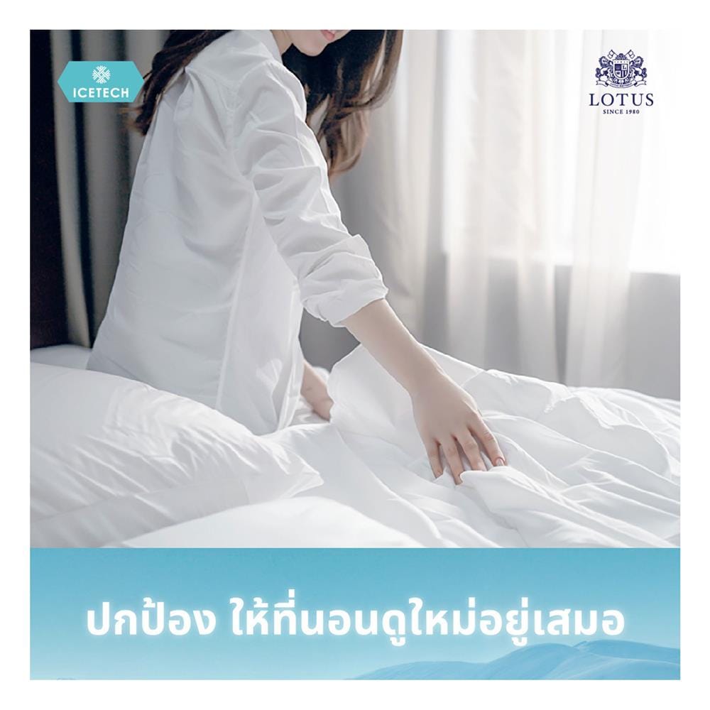 ผ้ารองกันเปื้อน KING SIZE LOTUS ICETECH สี WHITE
