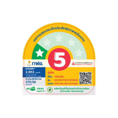 ตู้เย็น MULTI DOOR TOSHIBA GR-RF677WI-PGTH(22) 18.2 คิว กระจกดำ_4