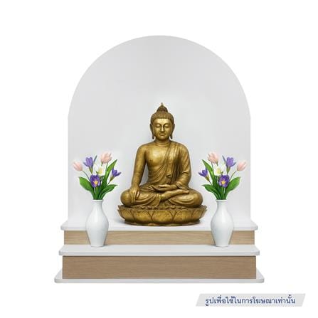 หิ้งพระ LUVORA SHELF01 60 ซม. สีขาว/โอ๊ค_8