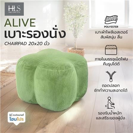 เบาะรองนั่ง HOME LIVING STYLE ALIVE 20X20 นิ้ว สีเขียว_6