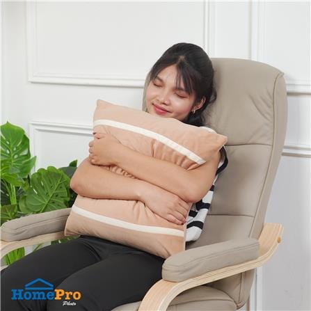 หมอนอิง HOME LIVING STYLE STRIPY 18x18 นิ้ว สีส้ม_5
