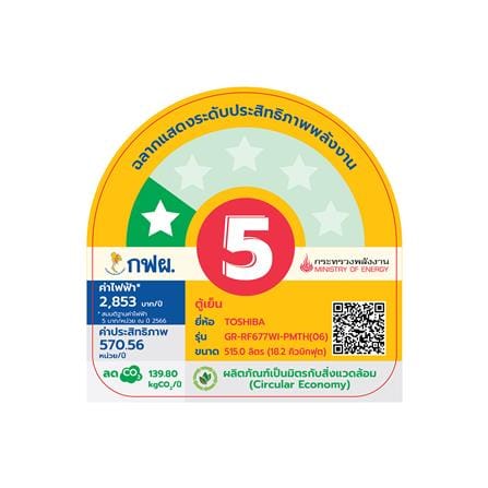 ตู้เย็น MULTI DOOR TOSHIBA GR-RF677WI-PMTH(06) 18.2 คิว สีเทาเข้ม_5