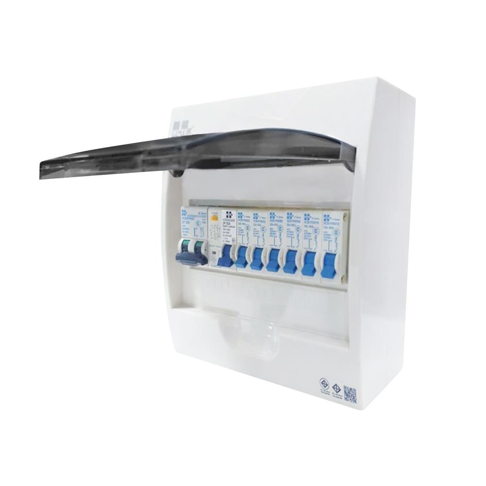 ชุดตู้คอนซูมเมอร์ยูนิต 10 ช่อง พร้อมเมนและกันดูด RCBO 50 แอมป์ HI-TEK