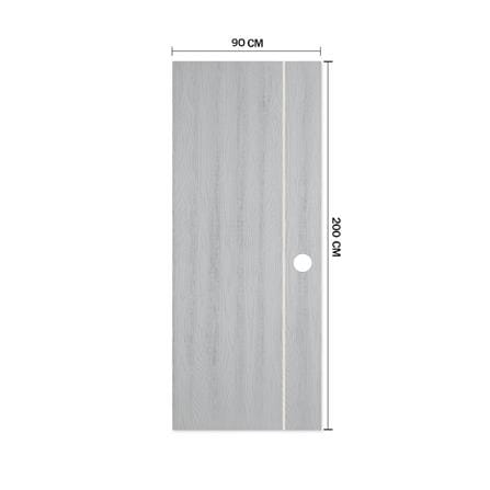 ประตูภายใน HDF เจาะลูกบิด METRO VERONA 001 90x200 ซม. สีรองพื้น_3