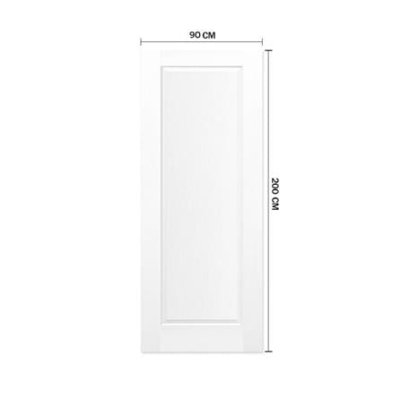 ประตูภายใน HDF ไม่เจาะลูกบิด METRO BOSA 101 ดารารัตน์ 90x200 ซม. สีรองพื้น_3