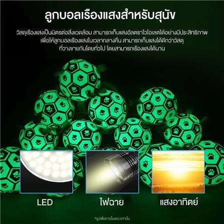 ของเล่นสุนัข MOMOVIDA LUMINOUS FOOTBALL DT-8L สีเขียว_2