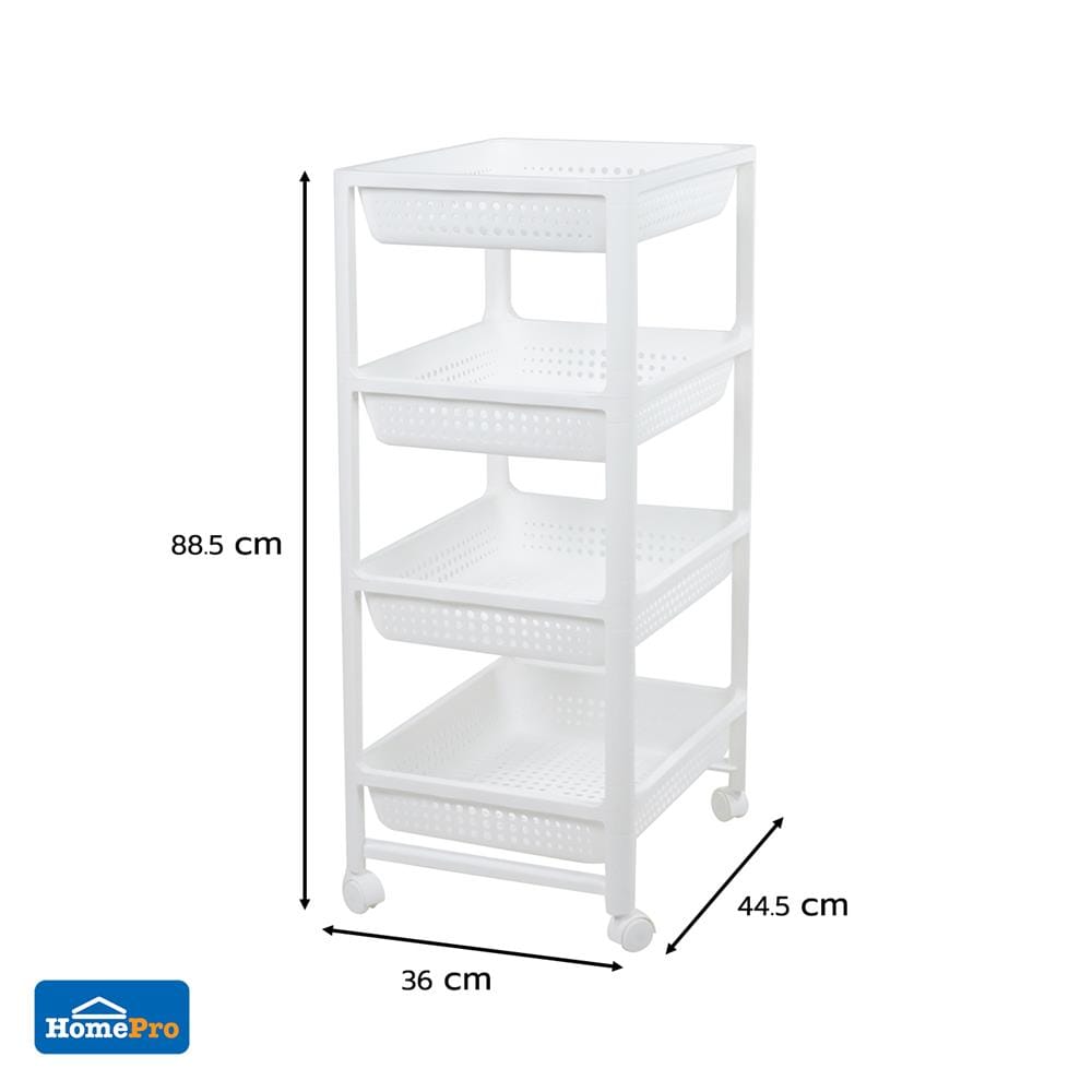 ชั้นวางของพลาสติก 4 ชั้น KECH OKEY 36X44.5X88.5 ซม.