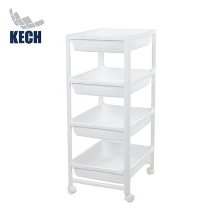 ชั้นวางของพลาสติก 4 ชั้น KECH OKEY 36X44.5X88.5 ซม._0