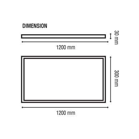 โคมติดลอย LED RACER PANEL ULTRA GLOW 42 วัตต์ 30X120 ซม. DAYLIGHT_5