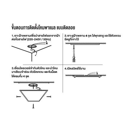 โคมติดลอย LED RACER PANEL ULTRA GLOW 42 วัตต์ 30X120 ซม. DAYLIGHT_4