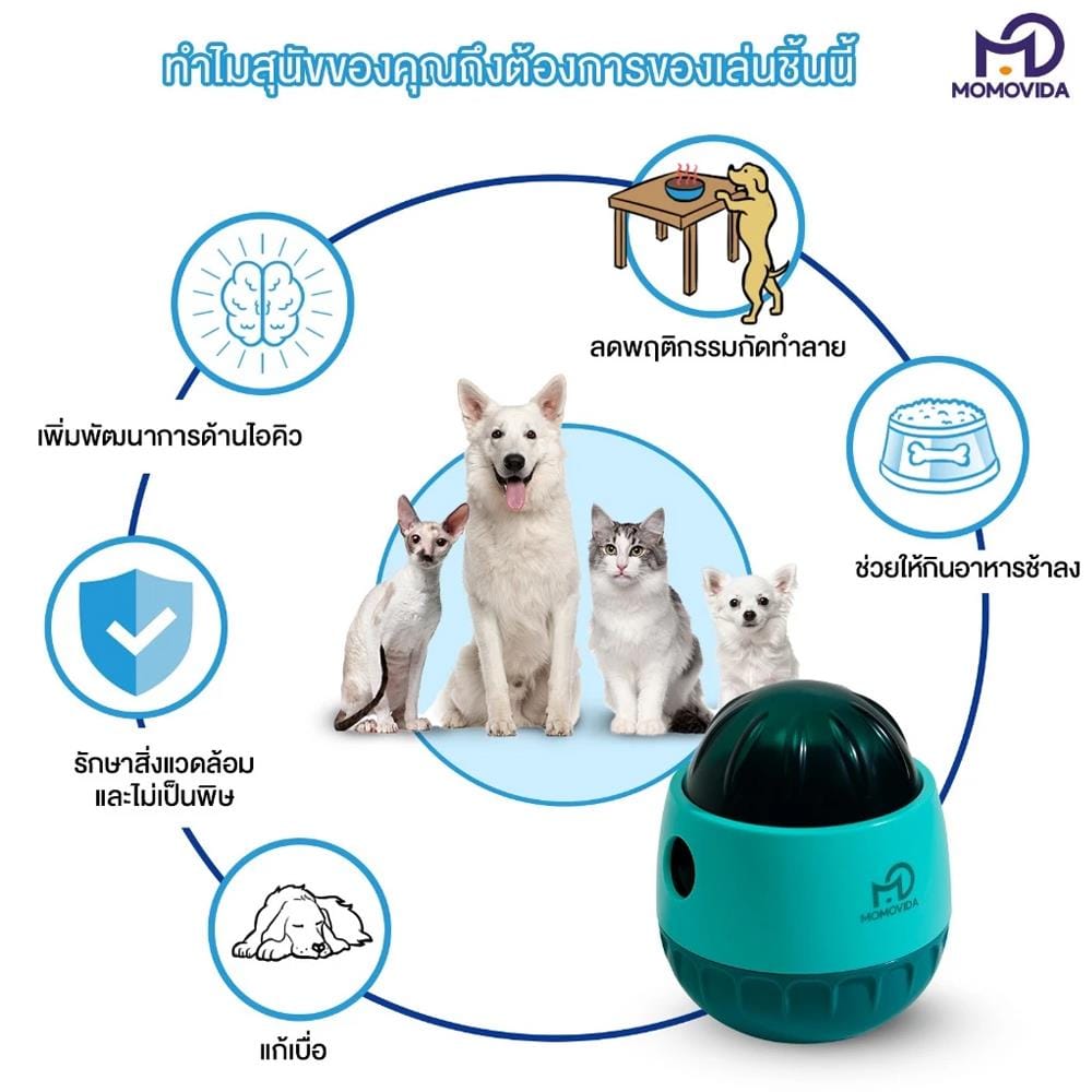 ของเล่นสำหรับสุนัข MOMOVIDA PF-3 สีเขียว