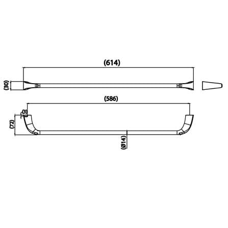 ราวแขวนผ้า COTTO CT0343BGR(HM) สีทอง_2