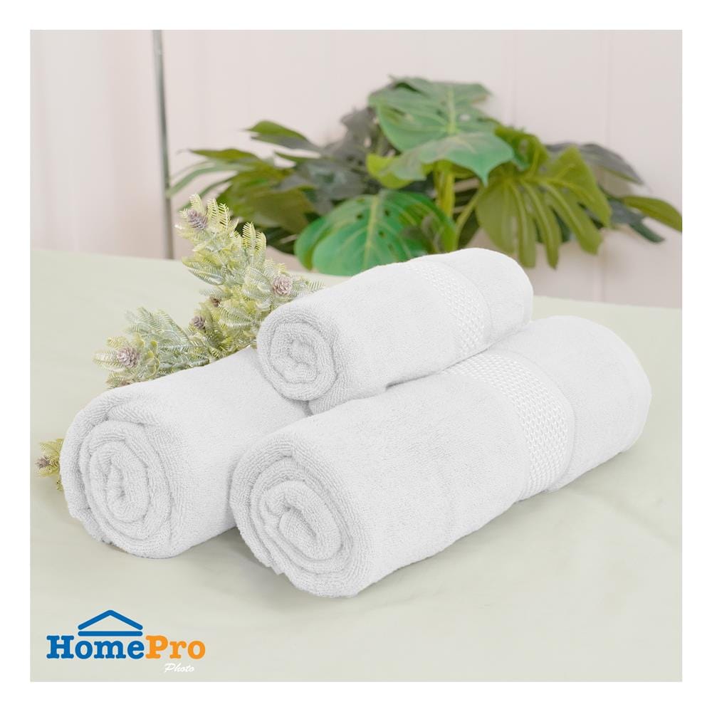 ผ้าขนหนู HOME LIVING STYLE GRACIAS 30x60 นิ้ว สี WHITE