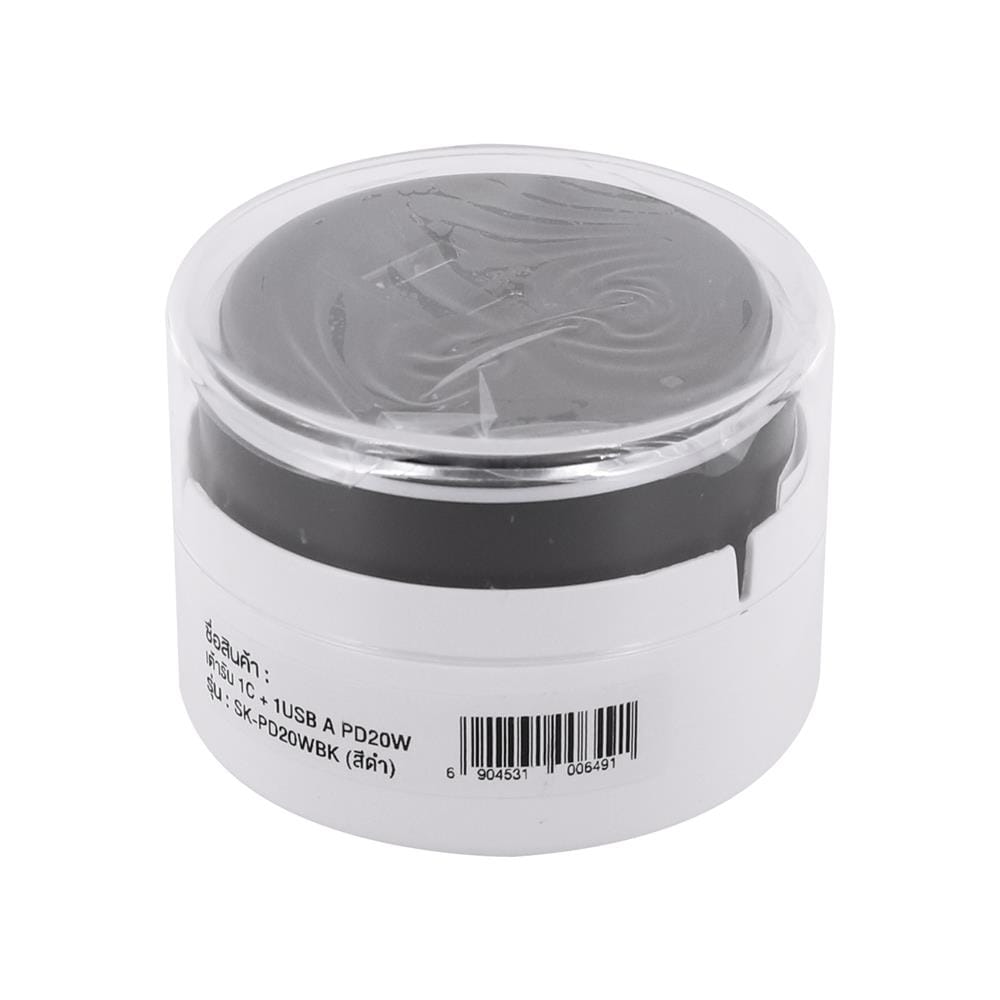 เต้ารับไร้สาย TOSHINO USB TYPE A/C SK-PD20WBK 3 แอมป์ 20 วัตต์ สีดำ