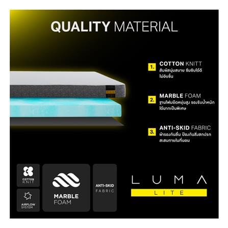 ที่นอนโฟม 3.5 ฟุต สุญญากาศ MIDAS รุ่น LUMA LITE พร้อมหมอนหนุน 1 ใบ_4