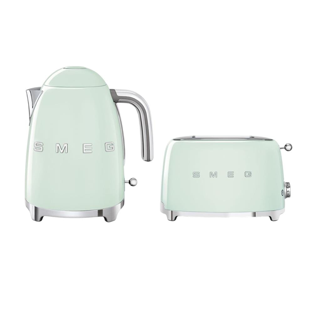 ชุดเซ็ตกาต้มน้ำและเครื่องปิ้งขนมปัง SMEG KLF03PGEU+TSF01PGEU สีเขียวพาสเทล