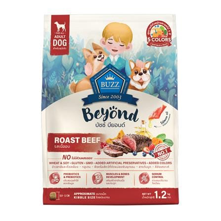 อาหารสุนัข BUZZ BEYOND ADULT DOG ROAST BEEF 1.2 กก._0
