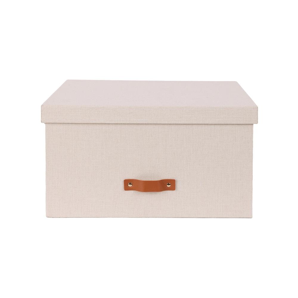 กล่องผ้ามีฝา STACKO COZY 38x30.5x20.5 ซม. สีเบจ