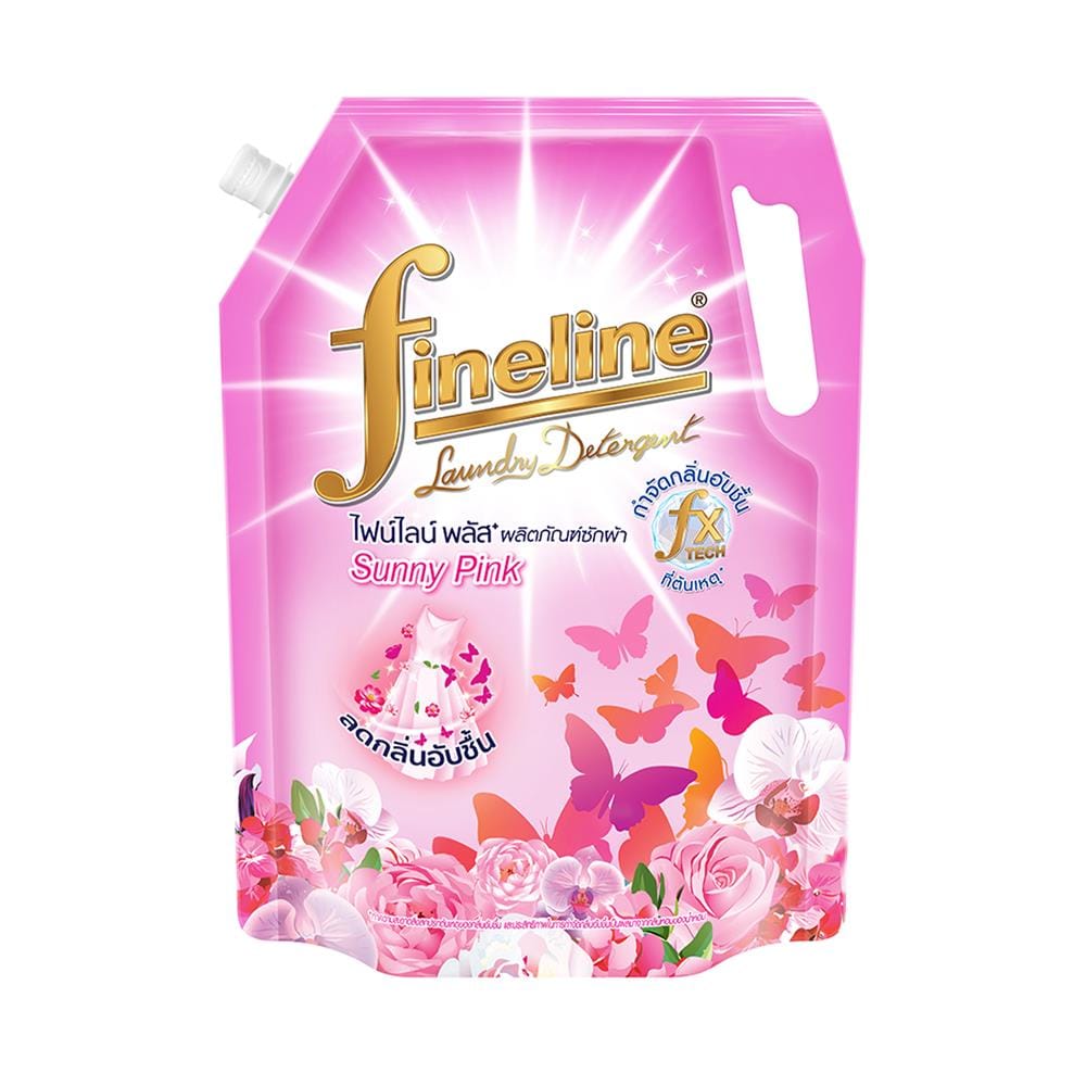 น้ำยาซักผ้า FINELINE PLUS 1.25 ลิตร กลิ่นซันนี่ พิ้งค์
