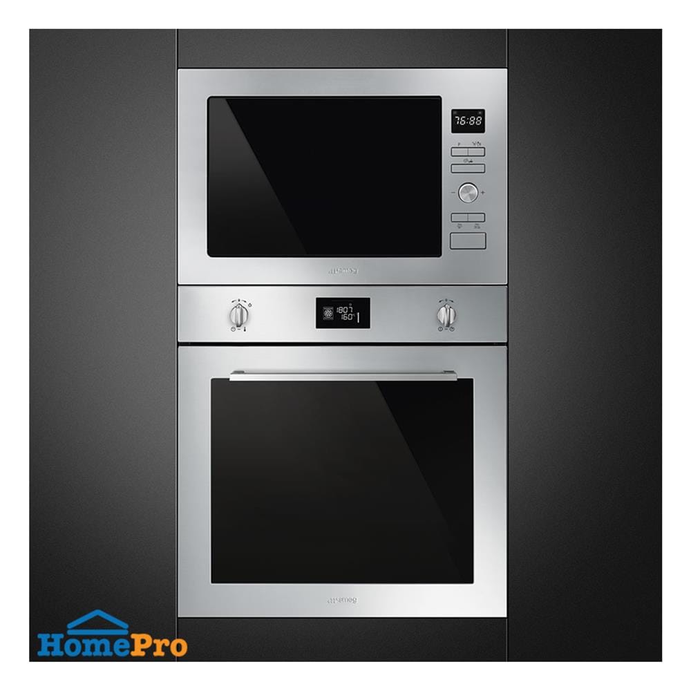 ไมโครเวฟฝัง+เตาอบฝัง SMEG FMI425X+SF6400TVX