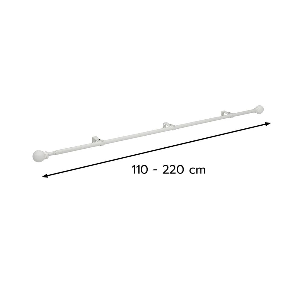 รางเหล็กยืดหด HOME LIVING STYLE BALLOON 110-210 ซม. สีขาว
