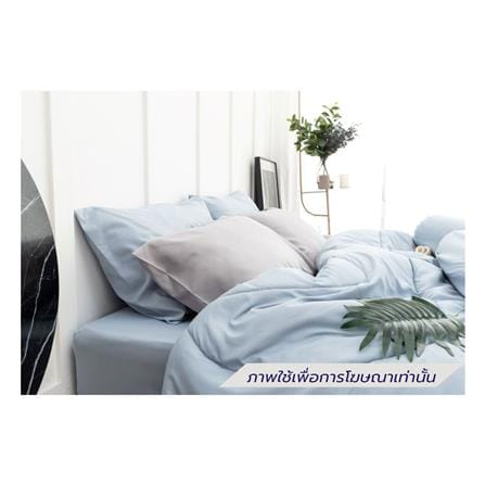 ชุดผ้าปูที่นอน 6 ฟุต (ชุด 6 ชิ้น) SANTA BEDDING สี LIGHT BLUE/LITGT GREY_2
